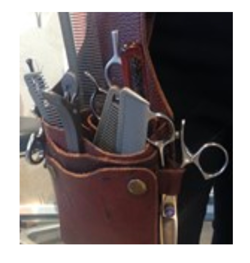 SCISSOR HOLDER FOR HAIRDRESSERS AND BARBERS