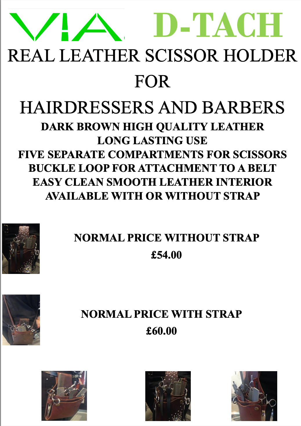 SCISSOR HOLDER FOR HAIRDRESSERS AND BARBERS